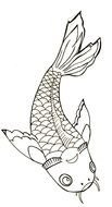Koi Fish as a graphic illustration