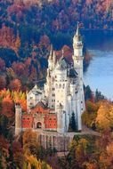 Neuschwanstein Castle in Germany as a picture for clipart