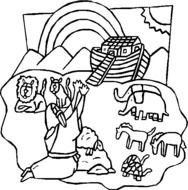 Noah Ark Family Coloring Pages