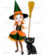 GraphicRiver Little Halloween Witch 5268139