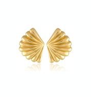Vintage Jewelry Dior Gold Seashell Earrings In