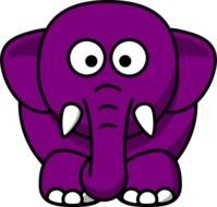 Purple Elephant Clip Art N7