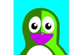 Penguin Face Cartoon Vector Clip Art