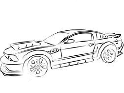 Ford Mustang as a graphic image