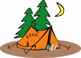 digital illustration of a tent camp