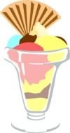 Ice Cream Sundae Clip Art drawing