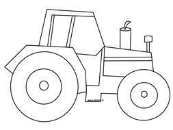 Tractor in graphic representation