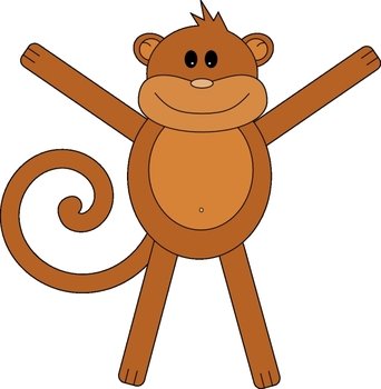 Simple Cartoon Monkey N3