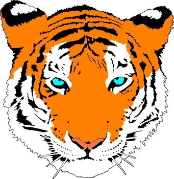 Tiger Face Clip Art N28