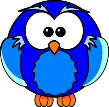 Blue Owl Clip Art N24
