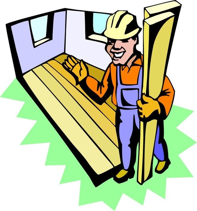 Carpenters Building Houses Clip Art N2