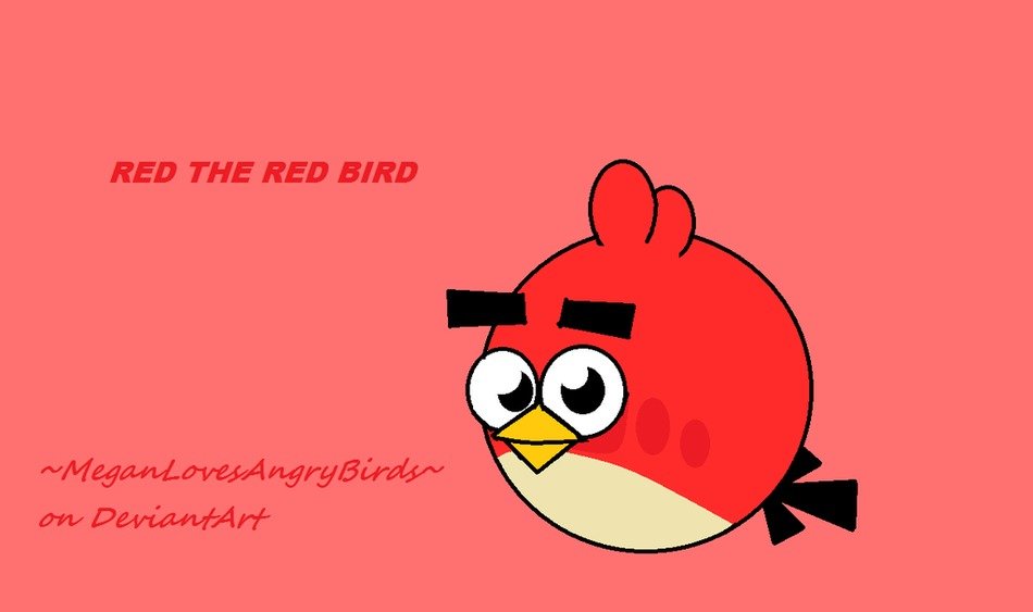 cute Red Angry Bird drawing