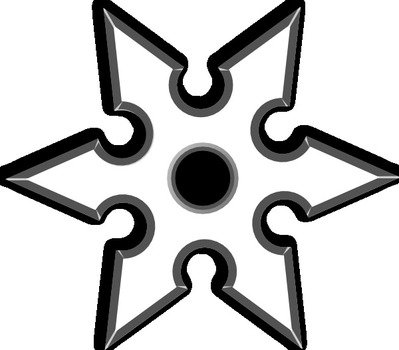 Ninja Star Clip Art N17