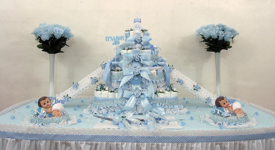 Baby Shower party supply, Diaper Cake For Boys