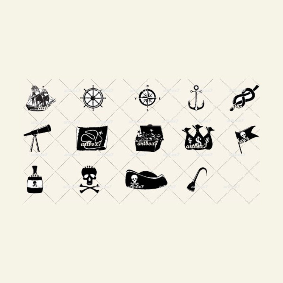 Pirate Map Clip Art N11