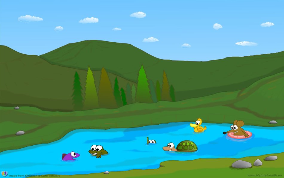 Cartoon Lake drawing