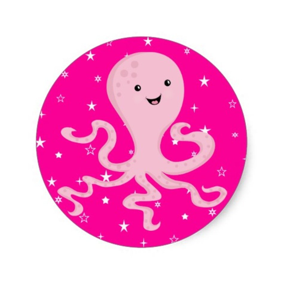 Cute Pink Octopus