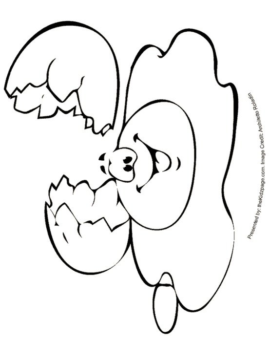 Cracked Egg Coloring Page N2