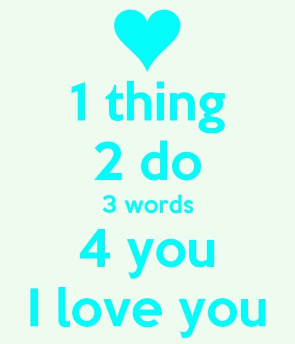 1 Thing 2 Do 3 Words 4 You