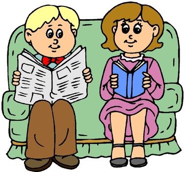 Reading Newspaper Clip Art N11