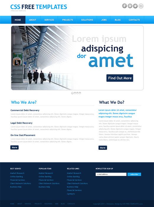 Business CSS Template Blue