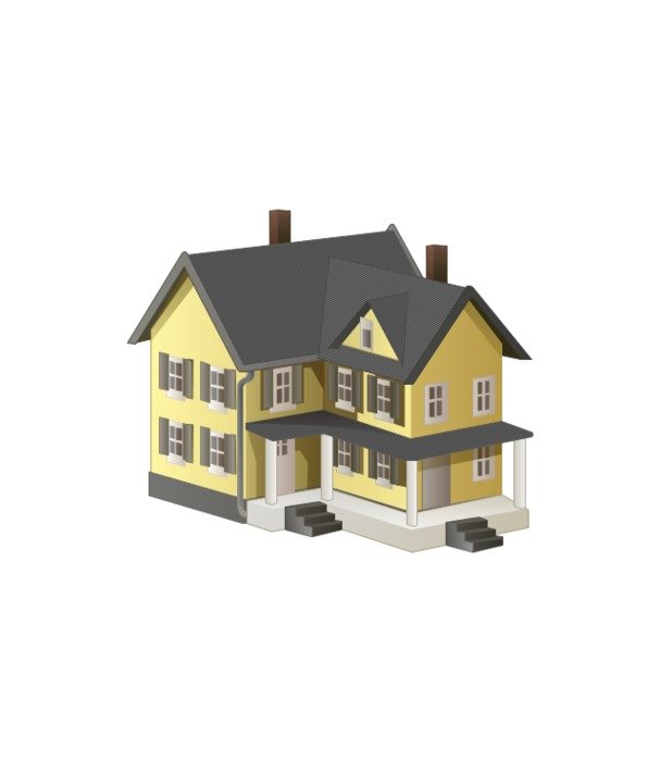 Buildings And Green Spaces Vector Stencils Library N4