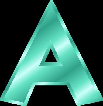 Gold Alphabet Letters Clip Art N27