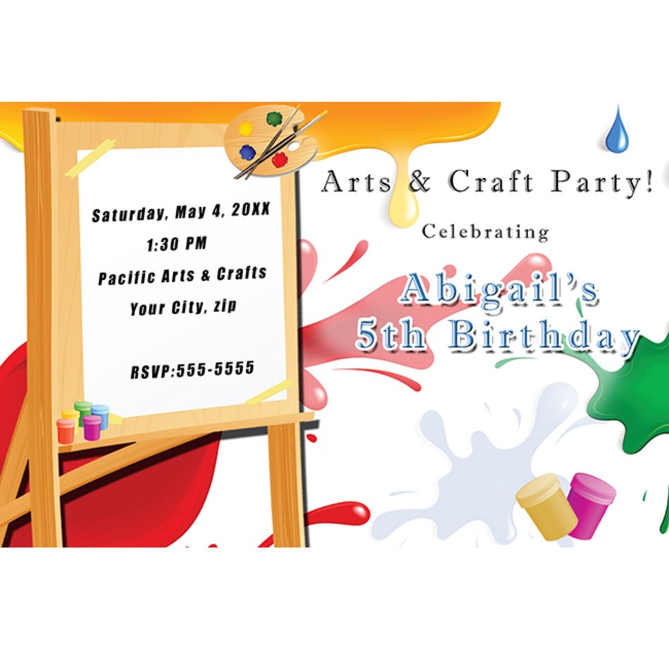Painting Birthday Party Invitation