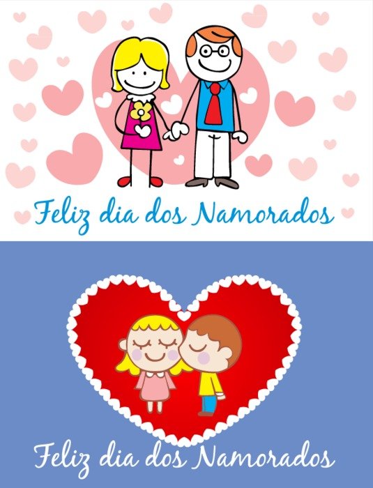 Free Valentine rsquos Day Card With Love Couples Vector
