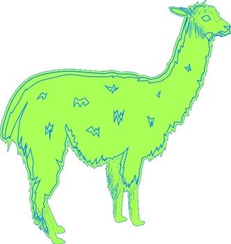Llama Clip Art N18