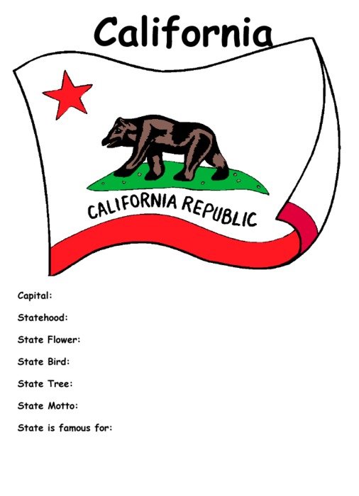 California State Printables