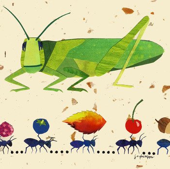Ant And Grasshopper Cartoon N2