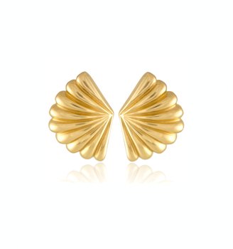 Vintage Jewelry Dior Gold Seashell Earrings In