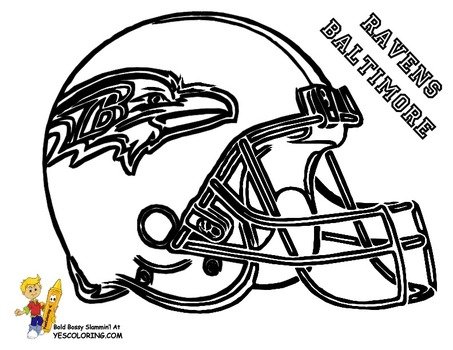 Ravens Football Helmet Coloring Pages