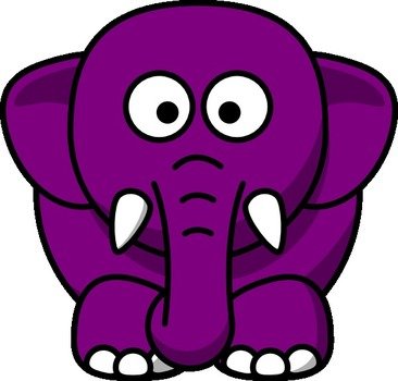 Purple Elephant Clip Art N7