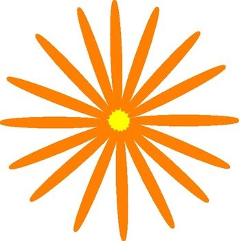 Orange Daisy Clip Art N6