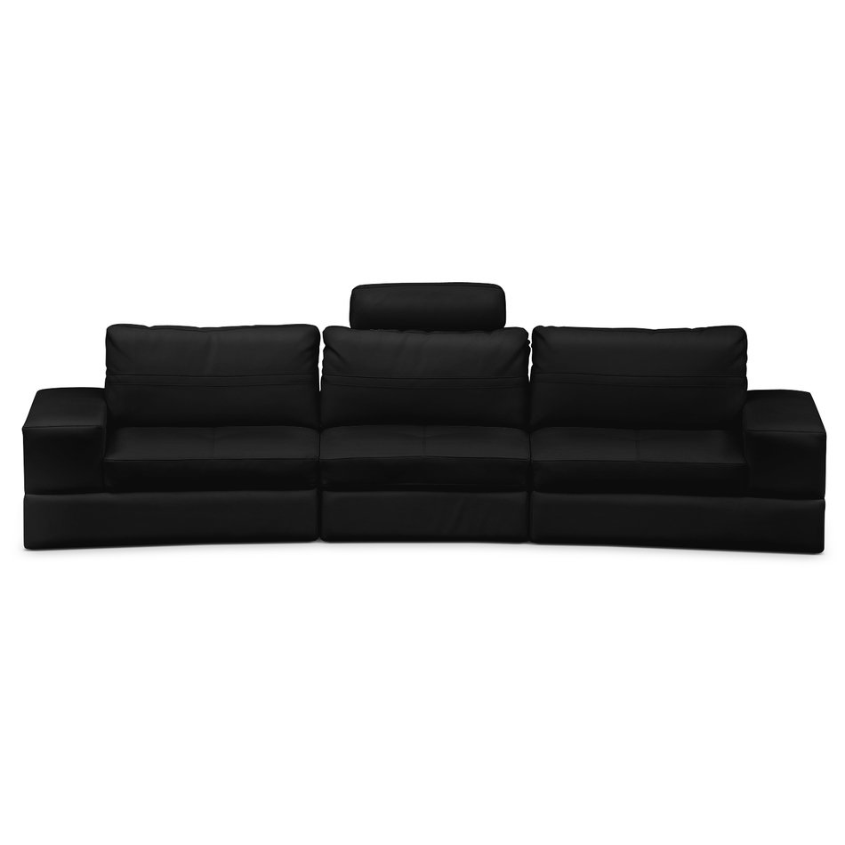 isolated black couch