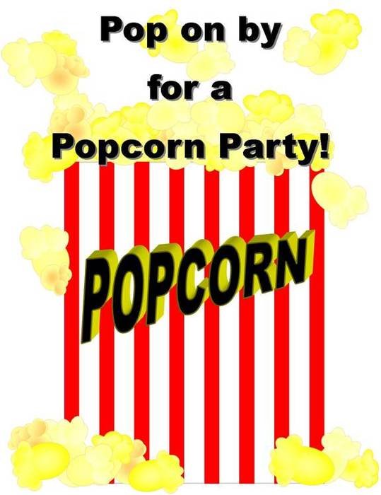 Popcorn Party Clip Art