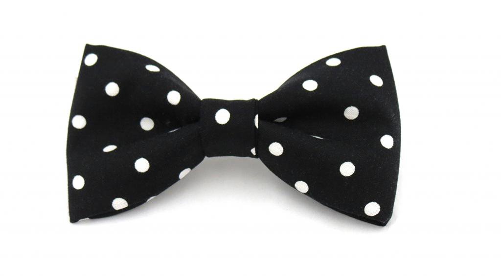 White Polka Dots BOW TIE drawing free image download