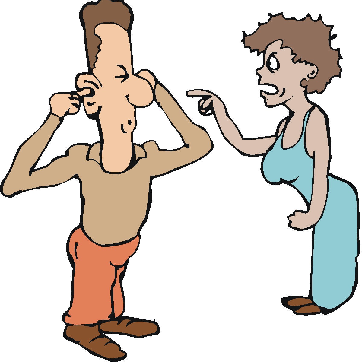 Husband And Wife Fighting drawing free image download