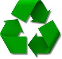 Recycle green icon drawing