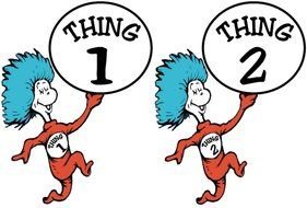 Dr Seuss Thing 1 And 2 drawing