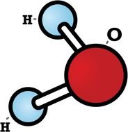 Water Molecule Structure drawing