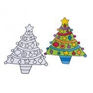 Sand Art Christmas Tree drawing