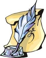 Quill Pen And Paper Clip Art