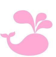 Pink Baby Whale darwing