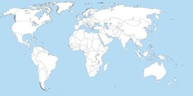 Blank World Map drawing