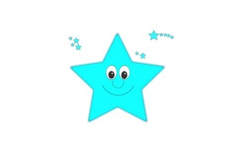 Smiling Star Face Vector Clip Art