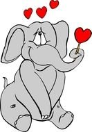 Cartoon Elephant cute drawing