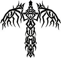 Tribal Sword Tattoo drawing